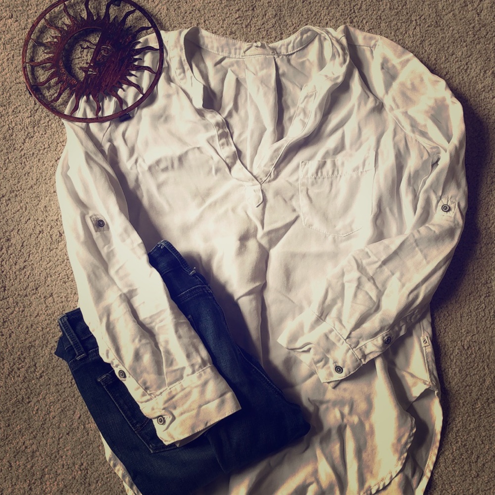Removing Soon: Lou & Grey White Peasant Top!